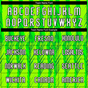 Custom Neon Green White-Black Geometric Shape Sublimation Volleyball Uniform Jersey