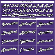 Custom Stitched Purple White-Black Sports Pullover Sweatshirt Hoodie