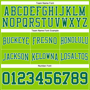 Custom Stitched Neon Green Kelly Green-White Football Pullover Sweatshirt Hoodie