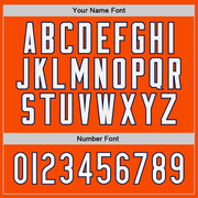 Custom Stitched Orange White-Navy Sports Pullover Sweatshirt Hoodie