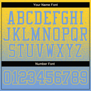 Custom Stitched Gold Light Blue Fade Fashion Sports Pullover Sweatshirt Hoodie