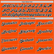 Custom Stitched Orange Black-White Sports Pullover Sweatshirt Hoodie