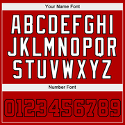 Custom Stitched White Red-Black Split Fashion Sports Pullover Sweatshirt Hoodie