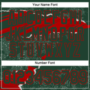 Custom Stitched Green Red 3D Pattern Design Torn Paper Style Sports Pullover Sweatshirt Hoodie