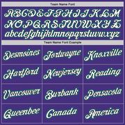 Custom Stitched Purple White-Aqua Sports Pullover Sweatshirt Hoodie