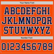 Custom Stitched Orange Navy-White Sports Pullover Sweatshirt Hoodie