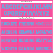 Custom Pink Light Blue Fleece Jogger Sweatpants