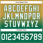 Custom Stitched Old Gold White-Kelly Green Fade Fashion Sports Pullover Sweatshirt Hoodie