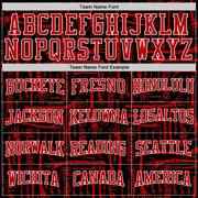 Custom Stitched Black Red-White 3D Pattern Halloween Sports Pullover Sweatshirt Hoodie