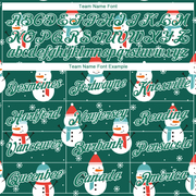 Custom Stitched Kelly Green Kelly Green-White Christmas 3D Sports Pullover Sweatshirt Hoodie