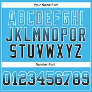 Custom Stitched Sky Blue Black-White Fade Fashion Arrow Sports Pullover Sweatshirt Hoodie