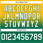 Custom Stitched Gold White-Kelly Green Fade Fashion Sports Pullover Sweatshirt Hoodie