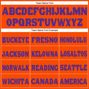 Custom Orange Purple Fleece Jogger Sweatpants