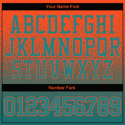 Custom Stitched Orange Aqua Fade Fashion Sports Pullover Sweatshirt Hoodie