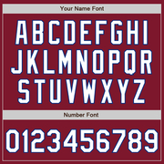 Custom Crimson White-Royal Bomber Varsity Letterman Zipper Jacket