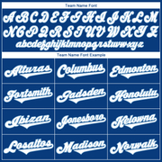 Custom Royal White-Light Blue Authentic Throwback Rib-Knit Baseball Jersey Shirt