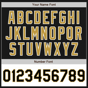 Custom Black Old Gold-White Bomber Varsity Letterman Two Tone Zipper Jacket