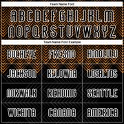 Custom Black Bay Orange-White Geometric Shape Sublimation Volleyball Uniform Jersey