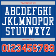 Custom Royal Orange-White Authentic Throwback Rib-Knit Baseball Jersey Shirt