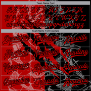 Custom Graffiti Pattern Red-Black Scratch 3D Bomber Full-Snap Varsity Letterman Jacket