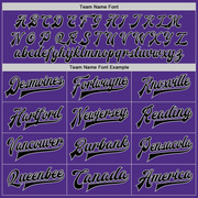 Custom Purple Black-Gray Bomber Full-Snap Varsity Letterman Jacket