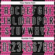 Custom Black Pink-White Geometric Shape Sublimation Volleyball Uniform Jersey