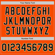 Custom Orange Black Cream-Old Gold Bomber Full-Snap Varsity Letterman Jacket