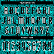 Custom Lakes Blue Black-White Geometric Shape Sublimation Volleyball Uniform Jersey