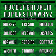 Custom Kelly Green White-Black Geometric Shape Sublimation Volleyball Uniform Jersey