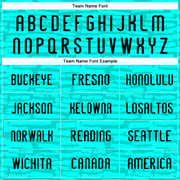 Custom Aqua Black Abstract Fragment Art Sublimation Volleyball Uniform Jersey