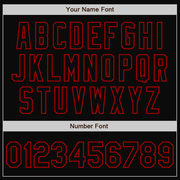 Custom White Black-Red Bomber Full-Snap Varsity Letterman Split Fashion Jacket