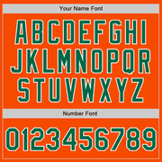 Custom Orange Kelly Green-White Bomber Full-Snap Varsity Letterman Jacket