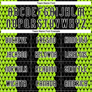 Custom Black Neon Green-White Geometric Shape Sublimation Volleyball Uniform Jersey