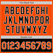 Custom Orange White-Black Bomber Varsity Letterman Two Tone Zipper Jacket