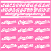 Custom Pink White-Pink Authentic Throwback Rib-Knit Baseball Jersey Shirt