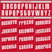 Custom Red White-Gold Authentic Throwback Rib-Knit Baseball Jersey Shirt