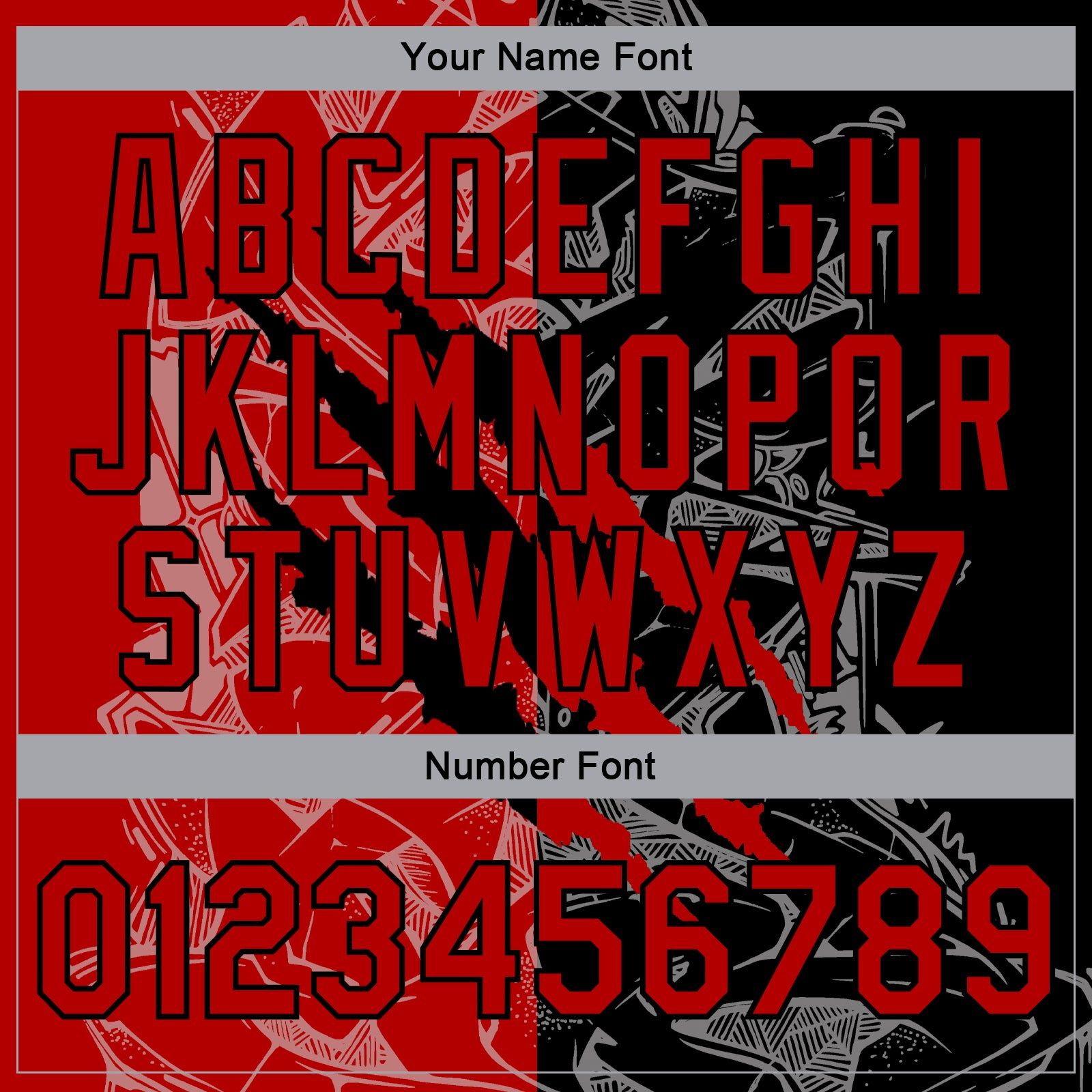 Custom Graffiti Pattern Red-Black Scratch 3D Bomber Full-Snap Varsity Letterman Jacket