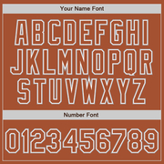 Custom Texas Orange Texas Orange Gray-White Bomber Full-Snap Varsity Letterman Jacket