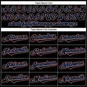 Custom Black Black-Powder Blue Authentic Throwback Rib-Knit Baseball Jersey Shirt