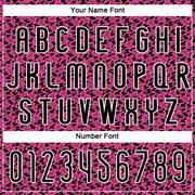 Custom Pink Black-White Geometric Shape Sublimation Volleyball Uniform Jersey