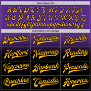 Custom Purple Gold-Black Bomber Full-Snap Varsity Letterman Fade Fashion Jacket