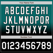 Custom Teal White-Black Bomber Full-Snap Varsity Letterman Fade Fashion Jacket