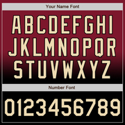 Custom Crimson City Cream-Black Bomber Full-Snap Varsity Letterman Fade Fashion Jacket