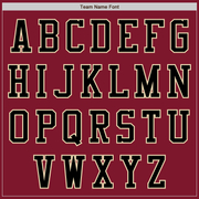 Custom Crimson Black-Cream Bomber Varsity Letterman Two Tone Zipper Jacket