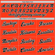 Custom Orange Black-White Authentic Throwback Rib-Knit Baseball Jersey Shirt