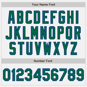 Custom White Royal Pinstripe Kelly Green Bomber Full-Snap Varsity Letterman Jacket