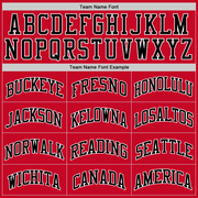 Custom Red Black-White Authentic Throwback Rib-Knit Baseball Jersey Shirt