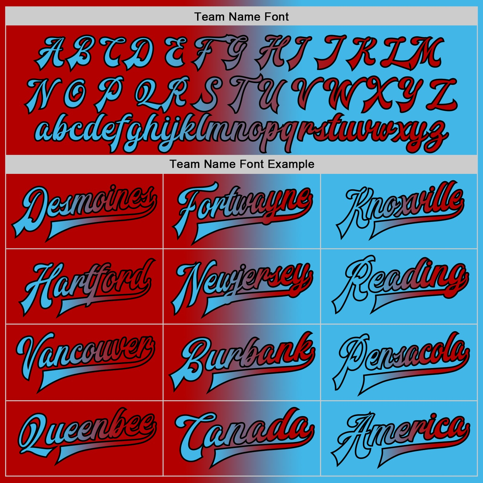 Custom Sky Blue Red-Black Bomber Full-Snap Varsity Letterman Gradient Fashion Jacket