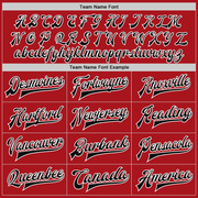 Custom Red Black-White Bomber Full-Snap Varsity Letterman Two Tone Jacket