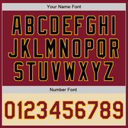 Custom Crimson Black-Gold Bomber Varsity Letterman Two Tone Zipper Jacket